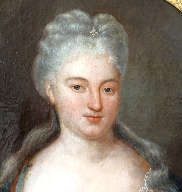 French school of the 18th century, large portrait of Princess of the Blood, Louis XIV period around 1700