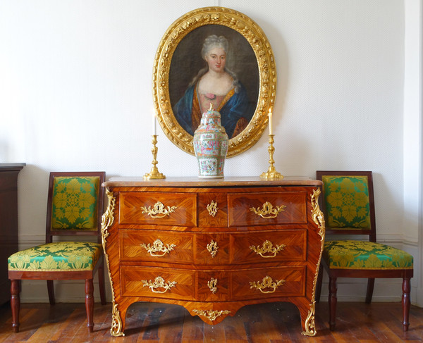 French school of the 18th century, large portrait of Princess of the Blood, Louis XIV period around 1700