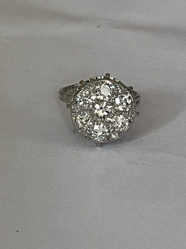 4265- Anello Marguerite Oro bianco Diamanti 1,80 carati