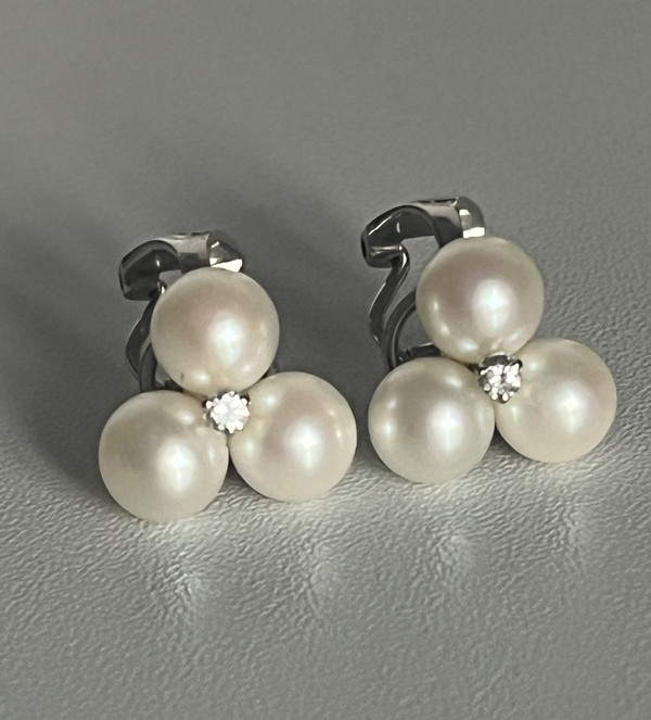 5360 - Orecchini con diamanti in oro bianco