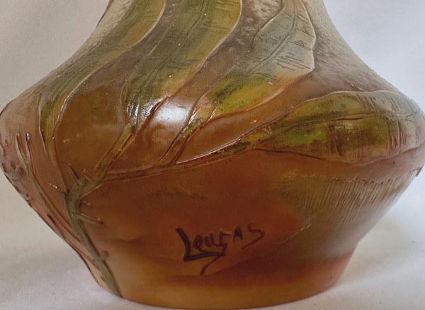 Vase aus Glaspaste Legras