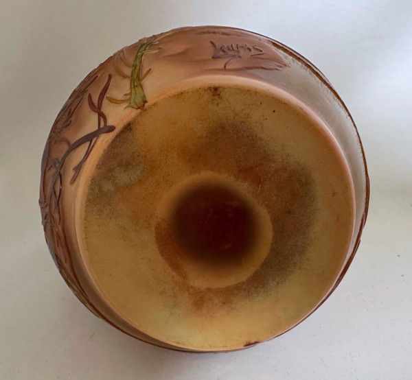 Vase aus Glaspaste Legras