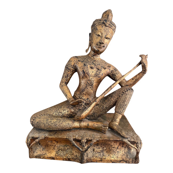 Statua asiatica in bronzo