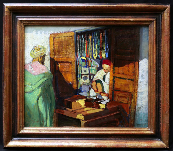 José CRUZ-HERRERA, Lively store in the Medina of Fez
