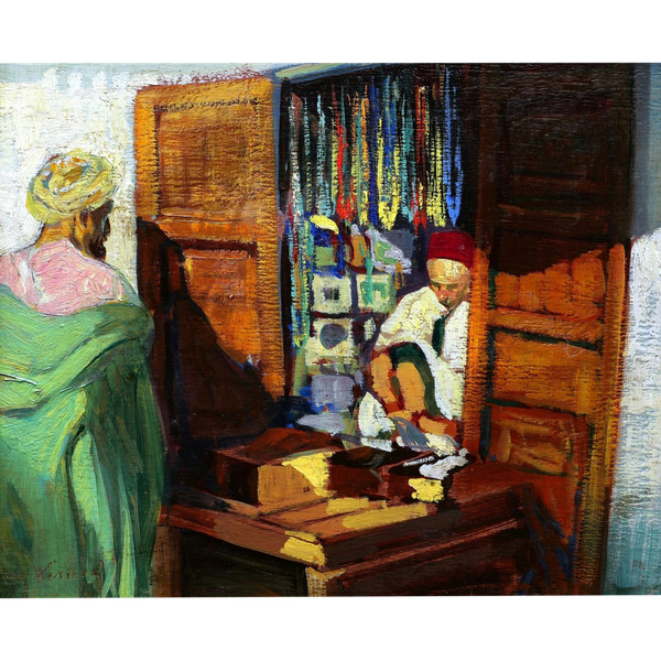 José CRUZ-HERRERA, Lively store in the Medina of Fez
