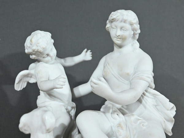 Scultura in biscuit "Venere e Amore" - Fine XIX secolo