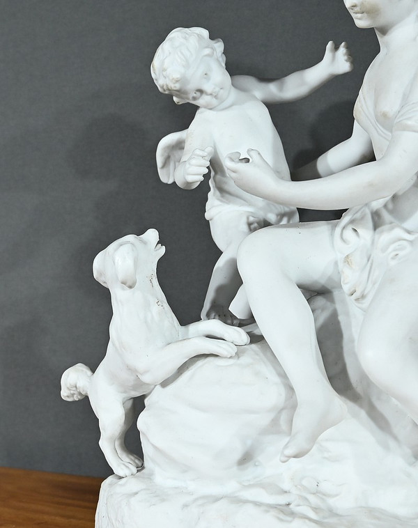 Scultura in biscuit "Venere e Amore" - Fine XIX secolo