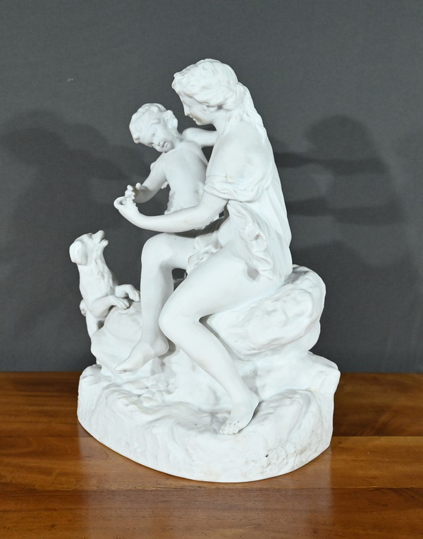 Scultura in biscuit "Venere e Amore" - Fine XIX secolo