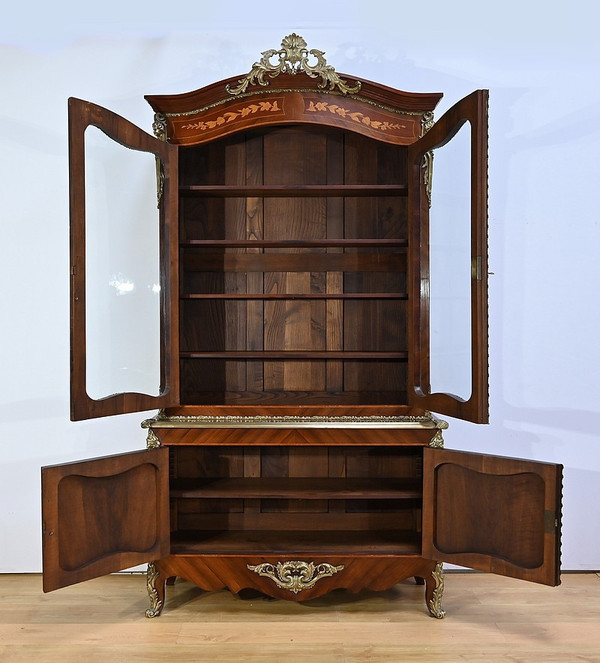 Bibliothèque deux-corps, style Louis XV – Fin XIXe