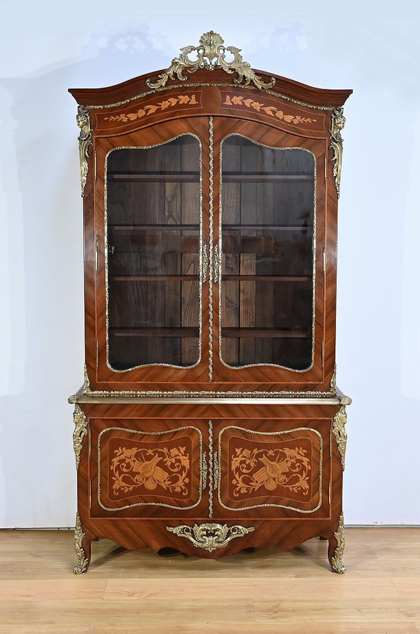 Bibliothèque deux-corps, style Louis XV – Fin XIXe