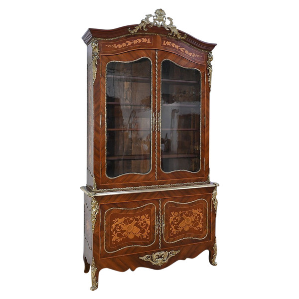 Bibliothèque deux-corps, style Louis XV – Fin XIXe