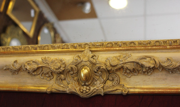 Antique Rectangle Mirror, Gilding and Patina, Mercury Ice 78 X 106 Cm