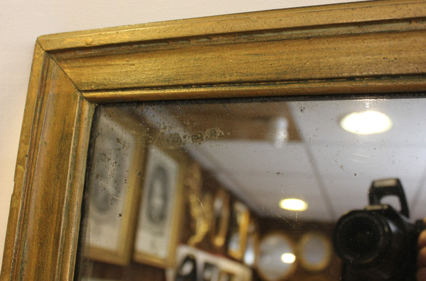 Antique Rectangle Mirror, Green Patina, Mercury Ice, 71 X 97 Cm