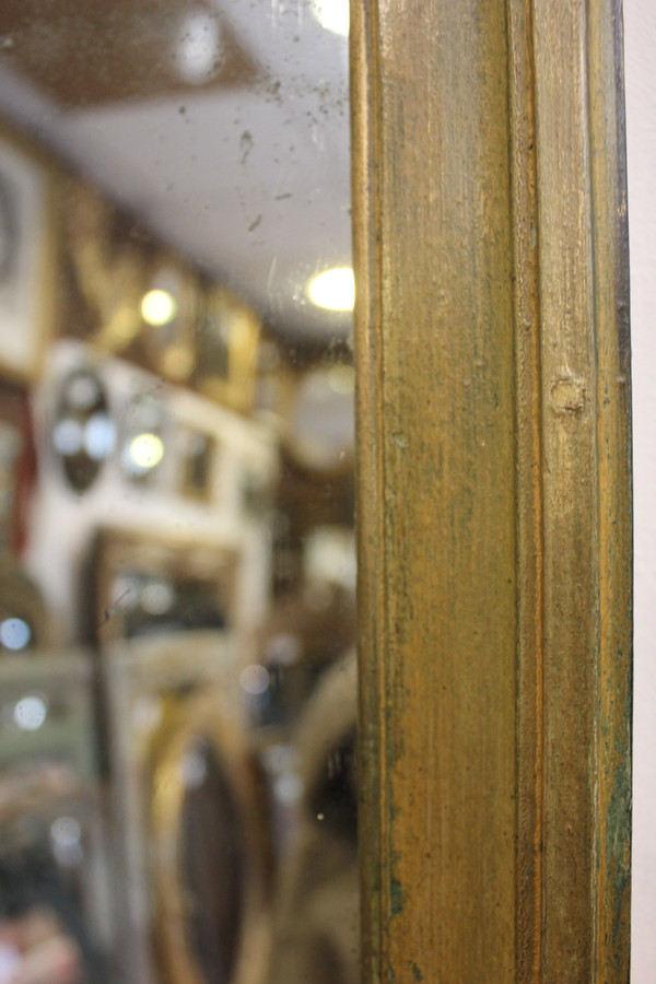 Antique Rectangle Mirror, Green Patina, Mercury Ice, 71 X 97 Cm
