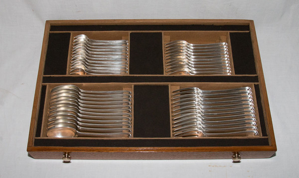 Puiforcat - Set da casa Mazarin in argento massiccio 183 pezzi
