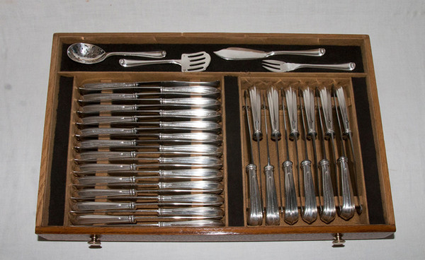 Puiforcat - Set da casa Mazarin in argento massiccio 183 pezzi