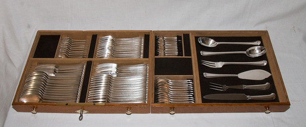 Puiforcat - Set da casa Mazarin in argento massiccio 183 pezzi