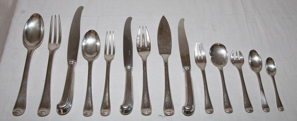 Puiforcat - Set da casa Mazarin in argento massiccio 183 pezzi