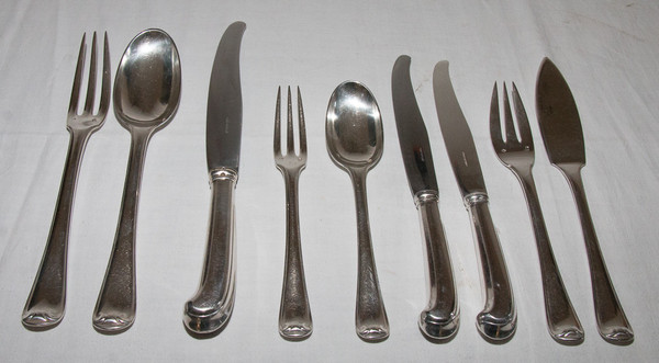 Puiforcat - Set da casa Mazarin in argento massiccio 183 pezzi