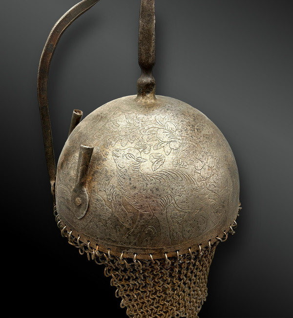 ORIENTALER HELM namens kulah khud - Osmanisches Reich, Qâdjâr, Iran - 19. Jahrhundert