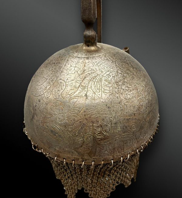 ORIENTALER HELM namens kulah khud - Osmanisches Reich, Qâdjâr, Iran - 19. Jahrhundert