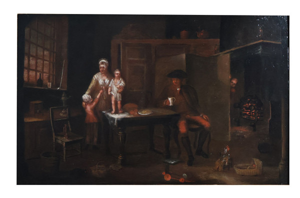 Genre Scene Oil on panel Late 18th century