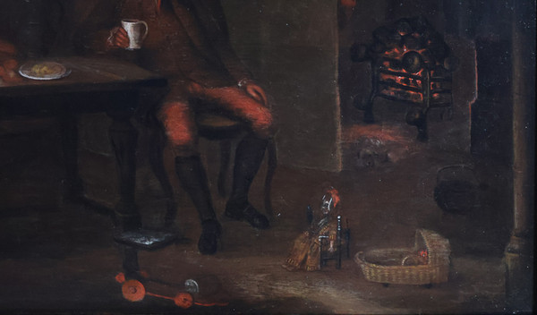 Genre Scene Oil on panel Late 18th century