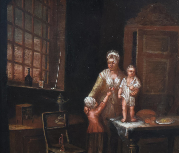 Genre Scene Oil on panel Late 18th century