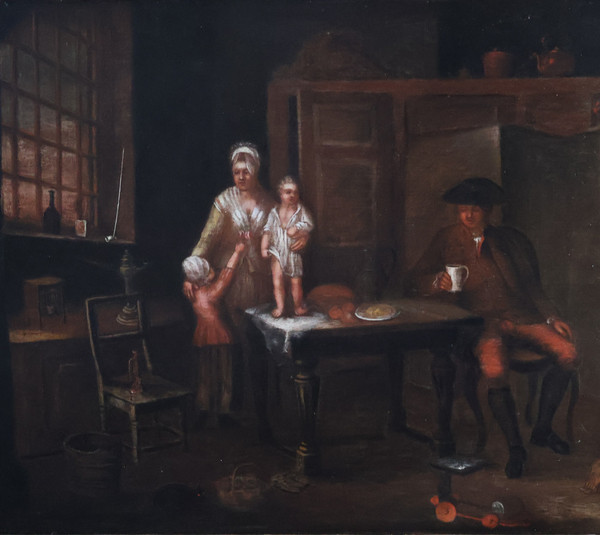 Genre Scene Oil on panel Late 18th century