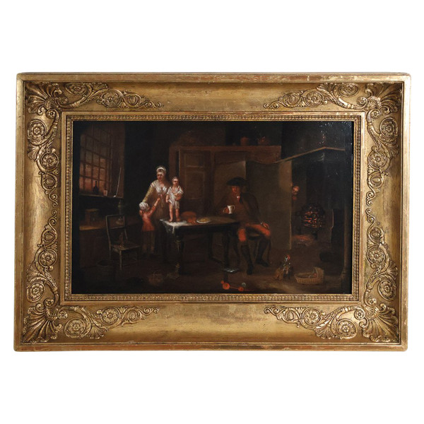 Genre Scene Oil on panel Late 18th century