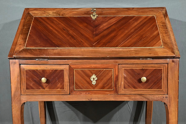 Sloping desk in Plum and Walnut, Louis XV - 18th century