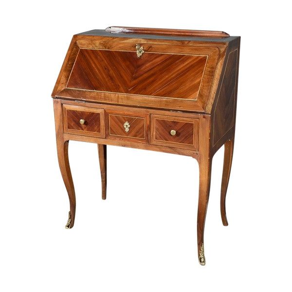 Sloping desk in Plum and Walnut, Louis XV - 18th century