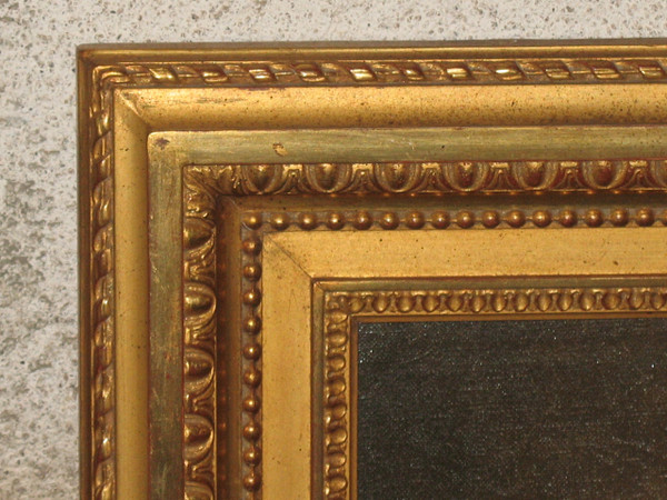 Pair of bust portraits of a couple signed M.V. Ziegler oil on canvas, mid-19th century