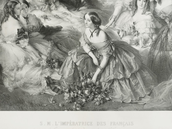 Empress Eugénie  Lithograph After Winterhalter 19th Century Old Print