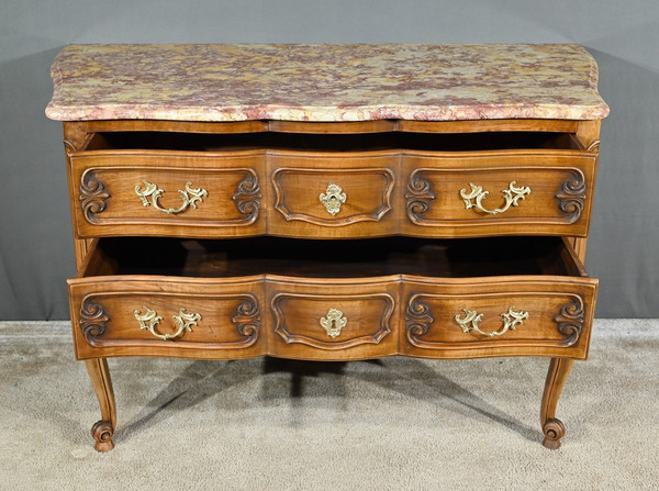 Commode Sauteuse Arbalète en Noyer, style Louis XV – Début XXe