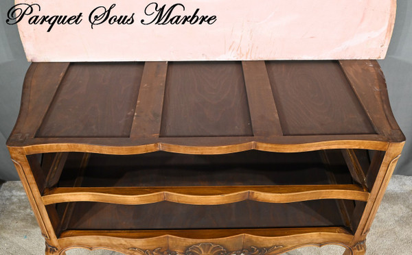 Commode Sauteuse Arbalète en Noyer, style Louis XV – Début XXe
