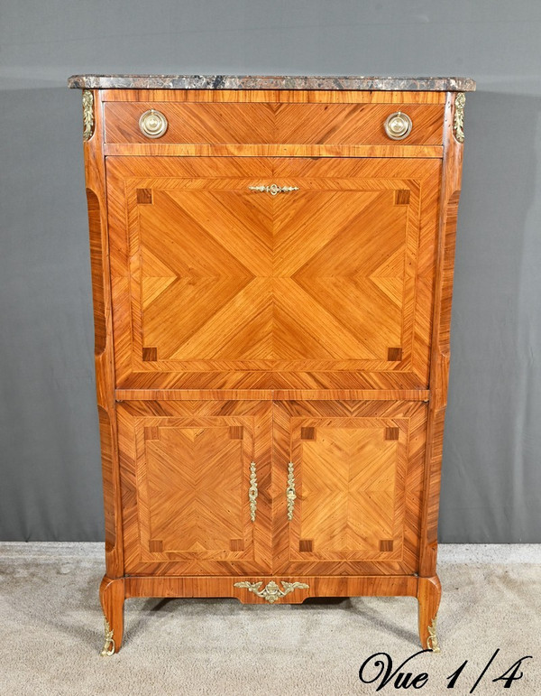 Segretaria con timbro in palissandro, stile Transizione - 1900