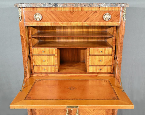Segretaria con timbro in palissandro, stile Transizione - 1900