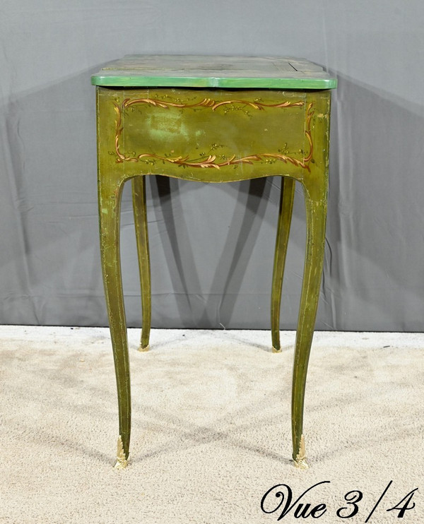 Petite Coiffeuse en Chêne Peint, style Louis XV – Fin XVIIIe