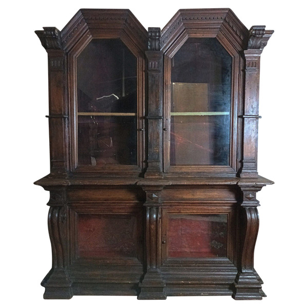 Seltene Bibliothek Berufsmöbel aus massiver Kiefer im Empire-Stil