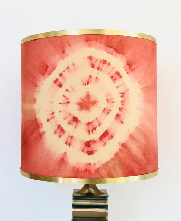 Lampe de salon vintage base en étain, Italie années 60