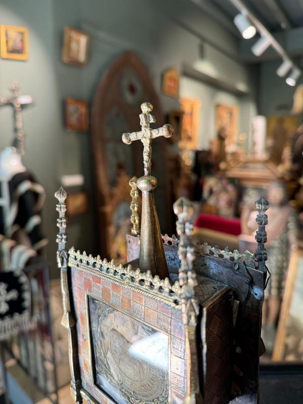 Monstrance Reliquaire En Cuivre – Fin XVe Début XVIe