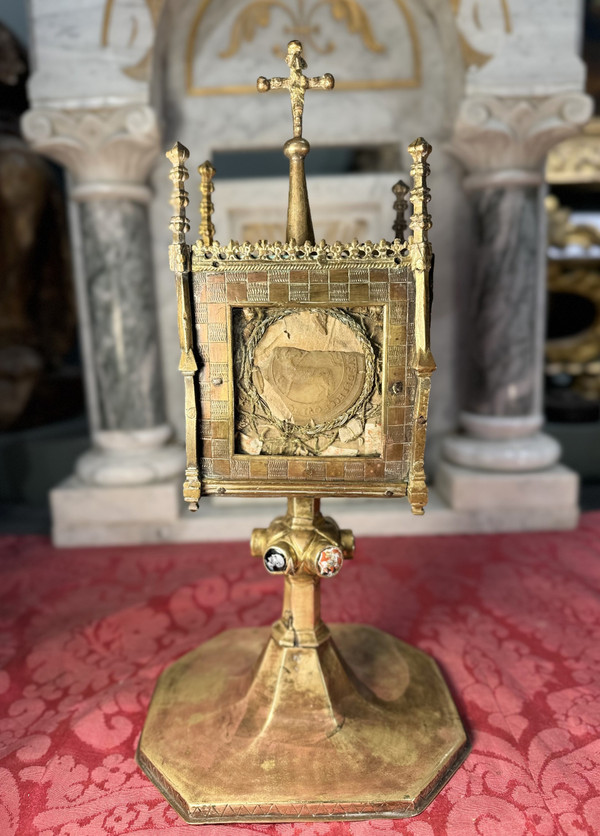 Monstrance Reliquaire En Cuivre – Fin XVe Début XVIe