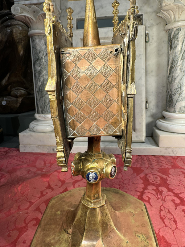 Monstrance Reliquaire En Cuivre – Fin XVe Début XVIe