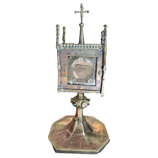 Monstrance Reliquaire En Cuivre – Fin XVe Début XVIe