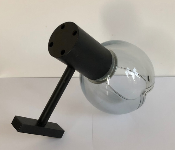 Grey Murano glass wall lamp by Flavio Poli for Seguso, Italy 1970s
