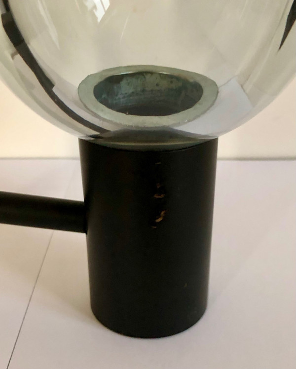 Grey Murano glass wall lamp by Flavio Poli for Seguso, Italy 1970s