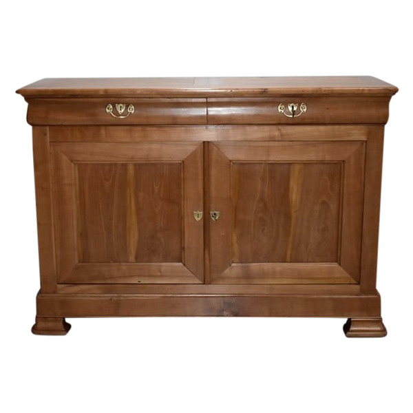 Langes Louis-Philippe Buffet aus Kirschbaumholz XIX.