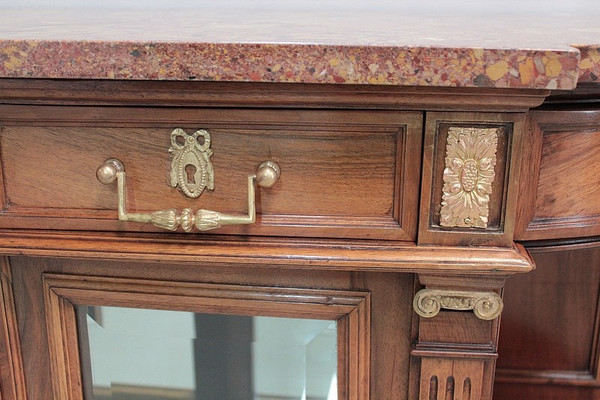 Buffet-Desserte goût Louis XVI en Noyer XIXe