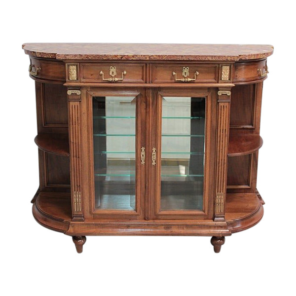 Buffet-Desserte goût Louis XVI en Noyer XIXe